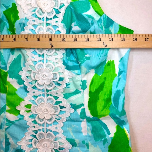 Lily Pulitzer | Poolside Blue First Impression Halter Neck Shift Women Sz 6 - Picture 9 of 10